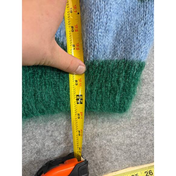 Vintage Selina Knitwear Sweater Womens L Crewneck Mohair Hand Knit AOP Farmhouse - Picture 4 of 5